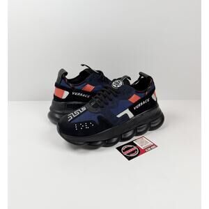 Size 40EU/7US - Versace Chain Reaction Blue NEW/RETAIL $1K!